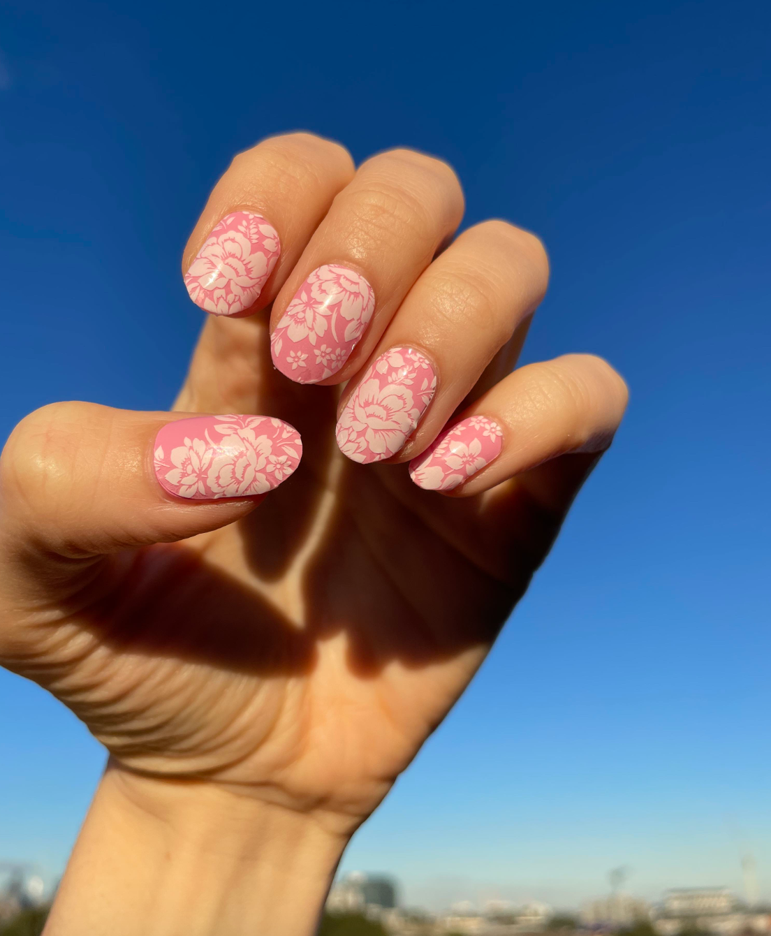 Floral Lace Overlay Nail Wrap Nail Art Sticker