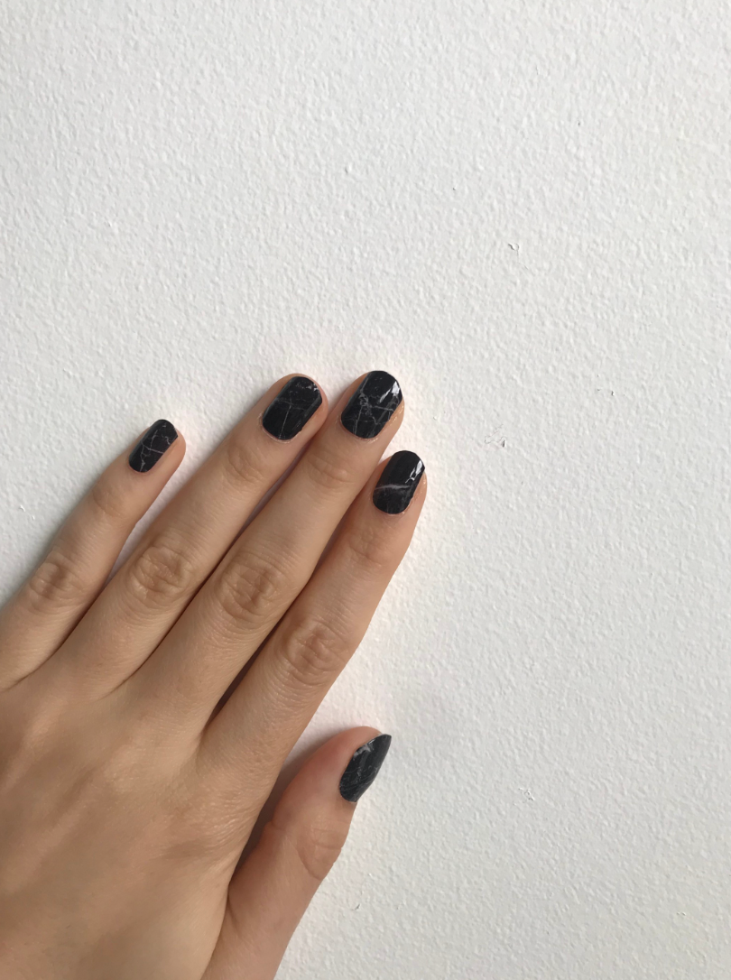 Black Marble Nail Wrap Nail Art Sticker