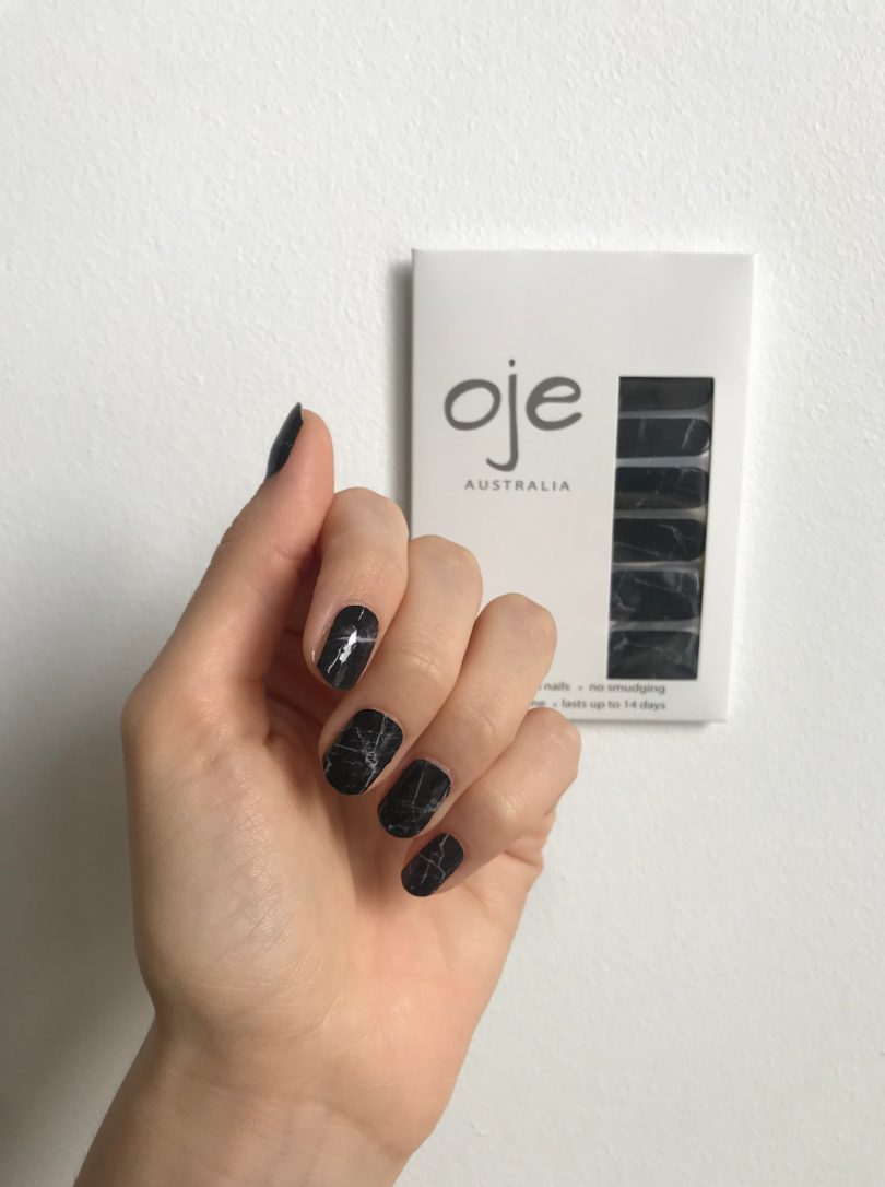 Black Marble Nail Wrap Nail Art Sticker